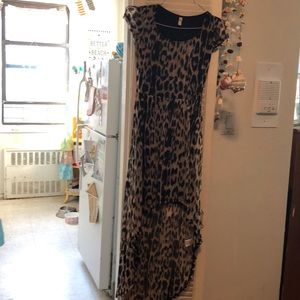 Xhillaration size small leopard high low dress